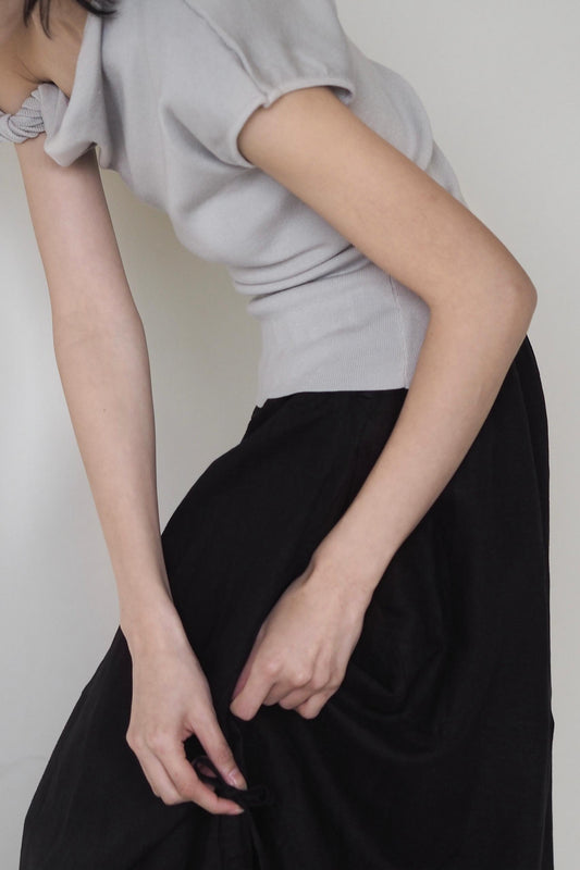 Bubble Hem Velvet Pants