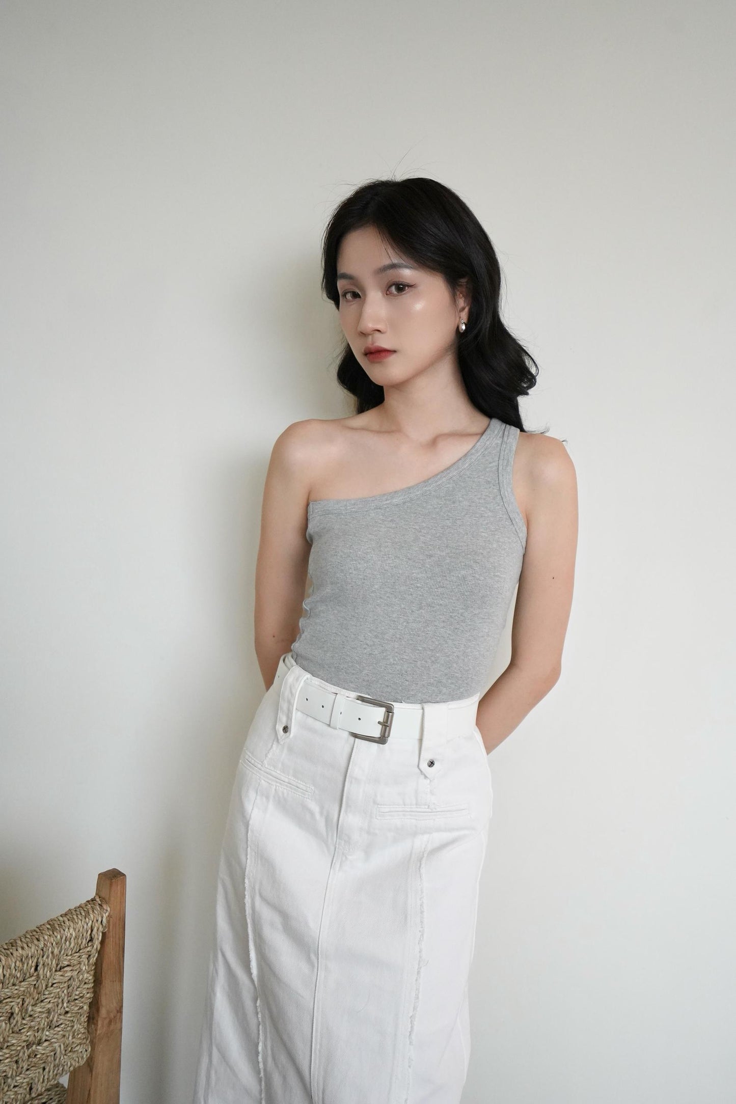 One Shoulder Sleeveless Top