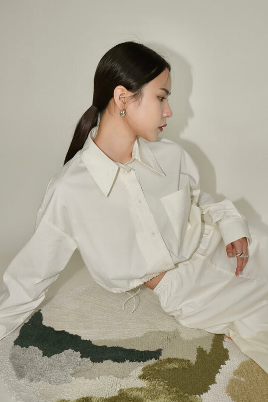 Adjustable-hem blouse