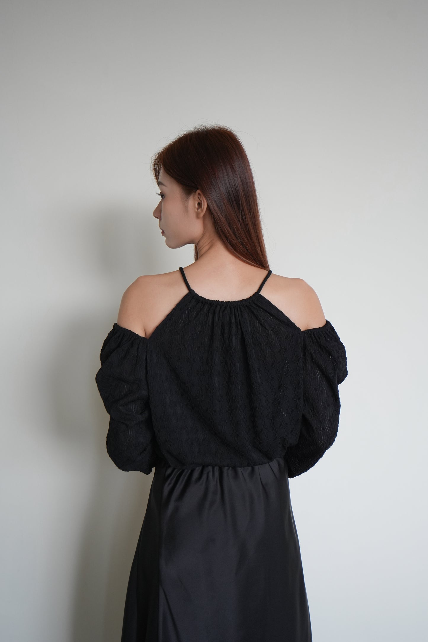 Off Neck Twisted Shoulder Top