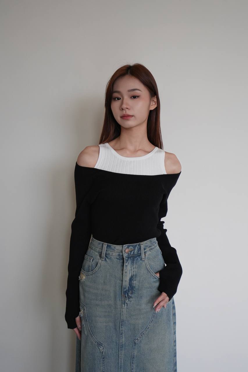 Off Shoulder Halter Knitwear