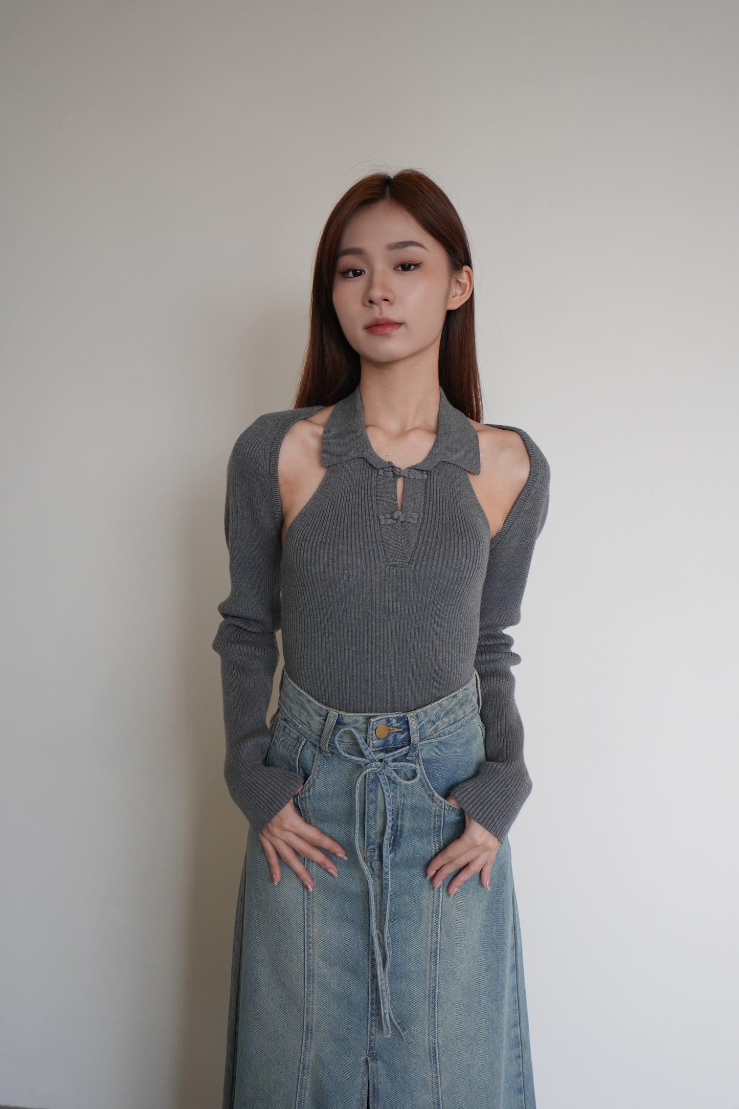 Crop Jacket Set With Sleeveless Top