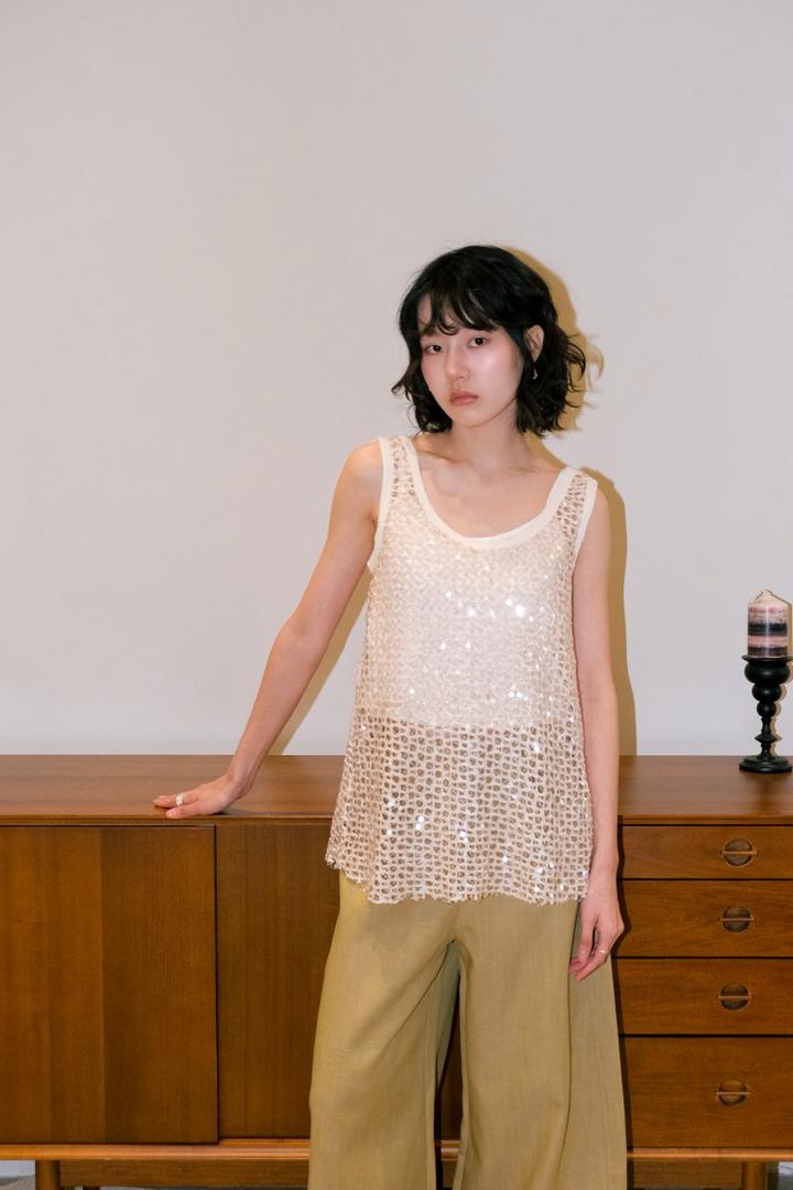 Sleeveless Sequin Top