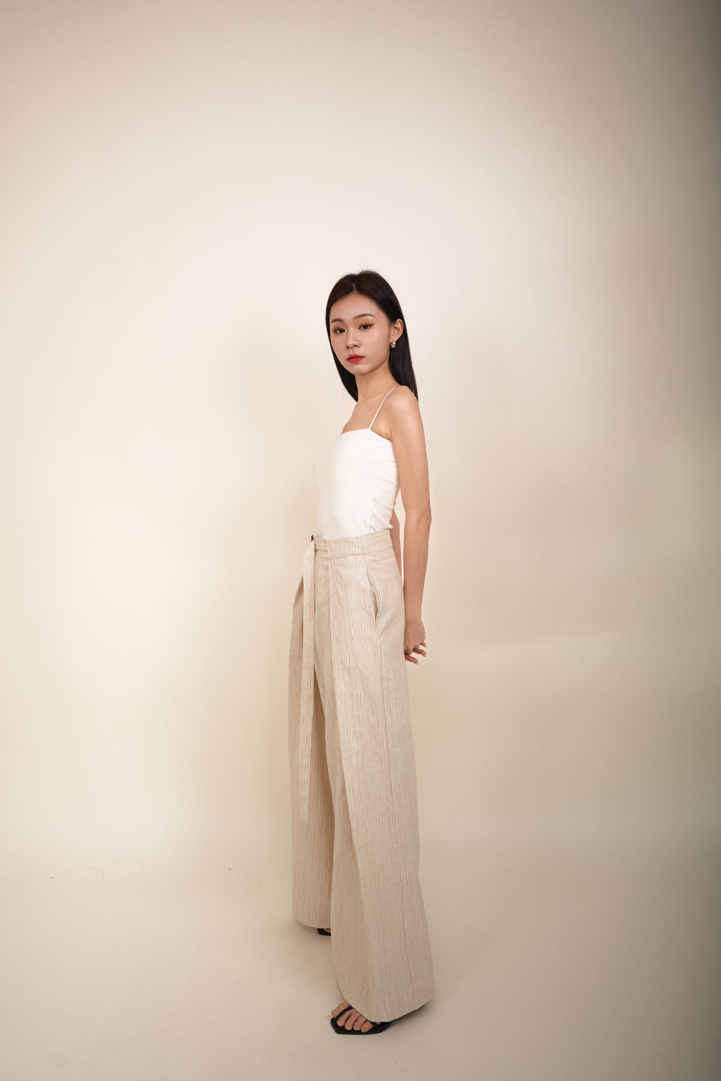 Cotton Linen Vest Set With Pants