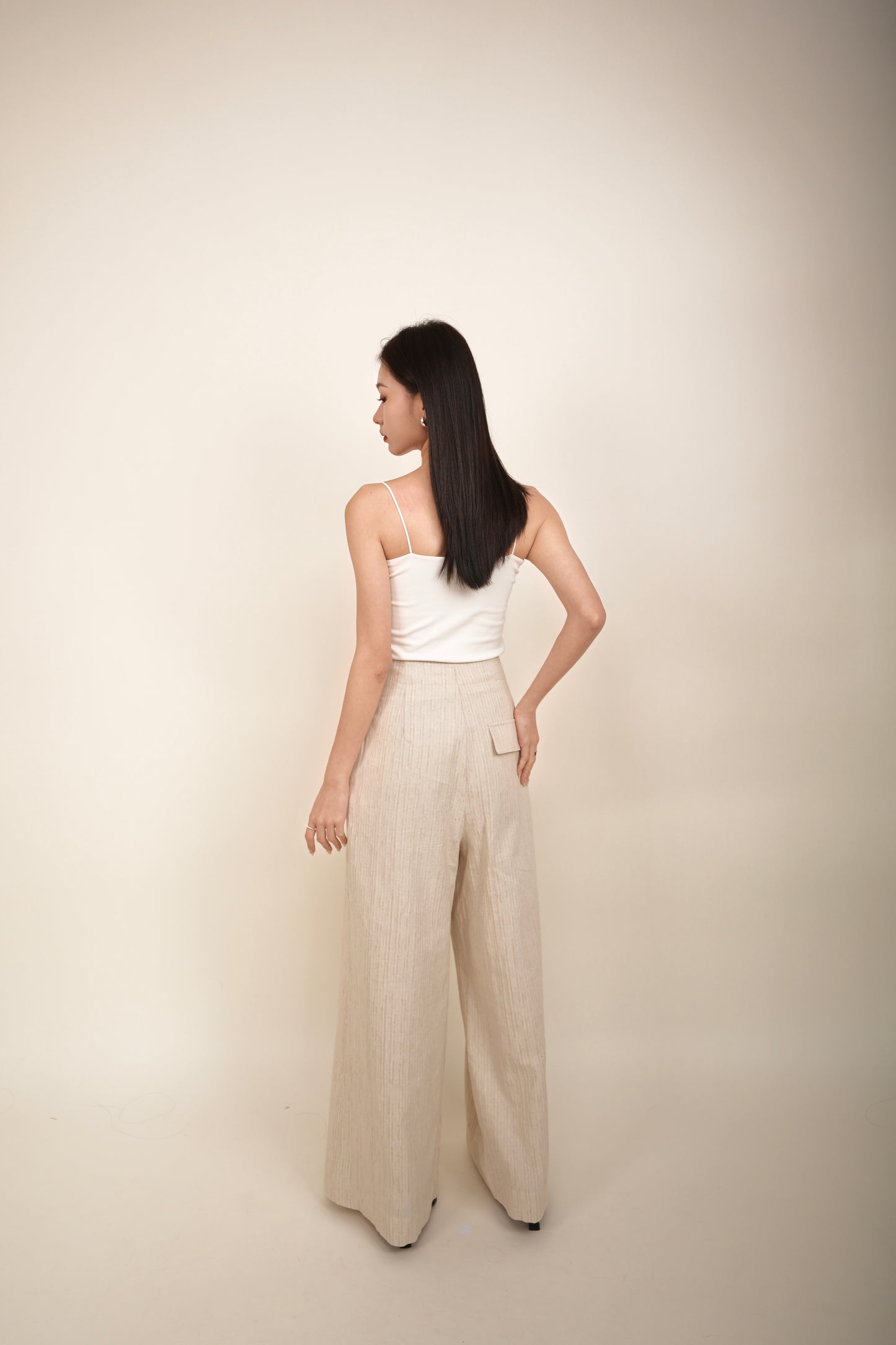 Cotton Linen Vest Set With Pants