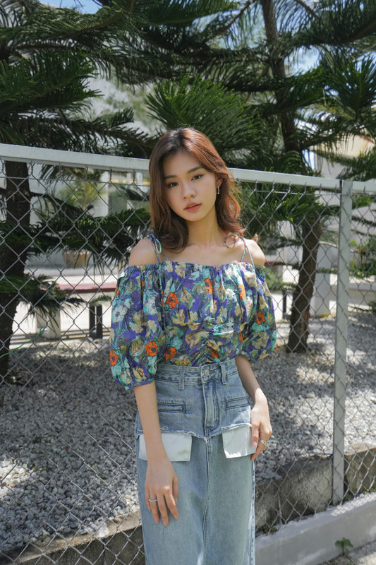 Strappy Floral Top