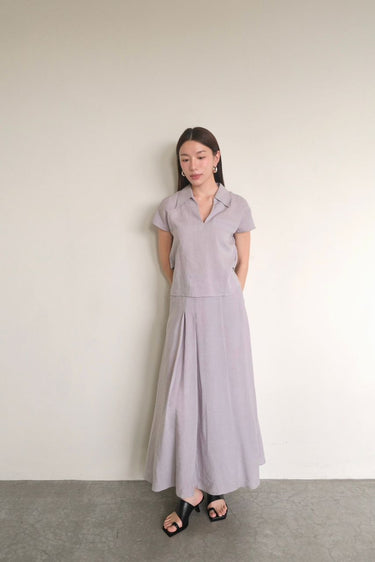 Linen-Cotton Elastic Skirt