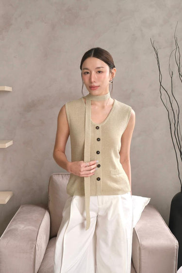 Knit Halter Tie Top