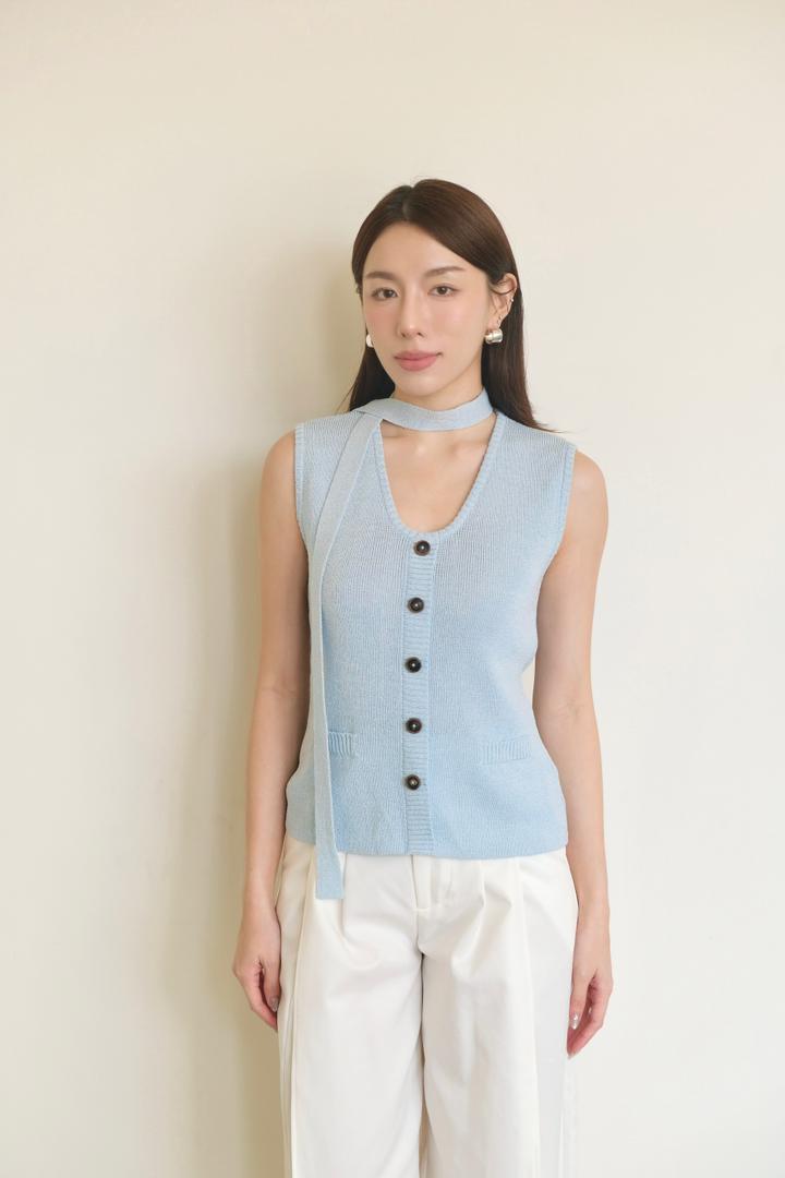 Knit Halter Tie Top