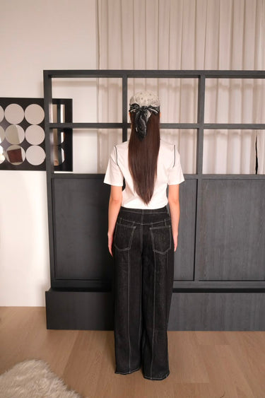 Denim Pants Blaided Strap