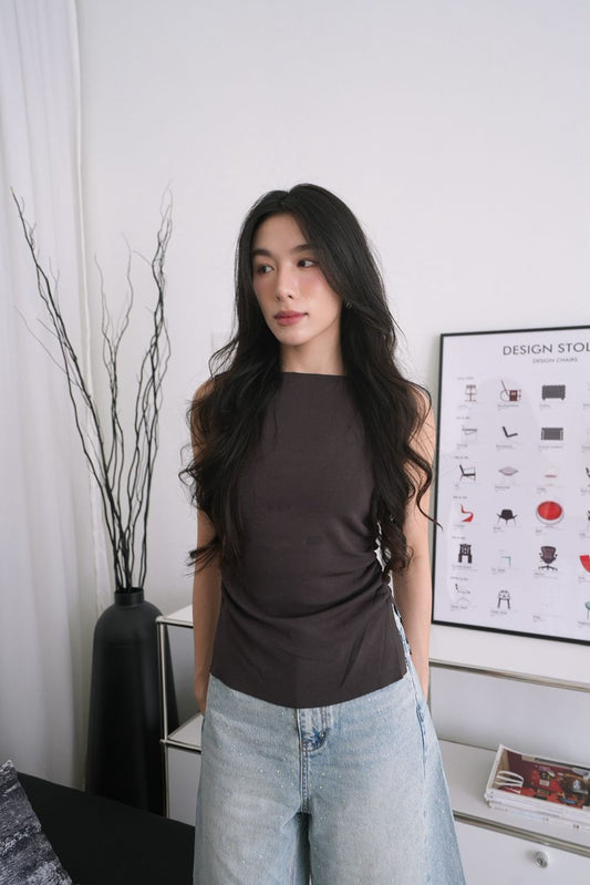 Sleeveless Cowl Neck Top
