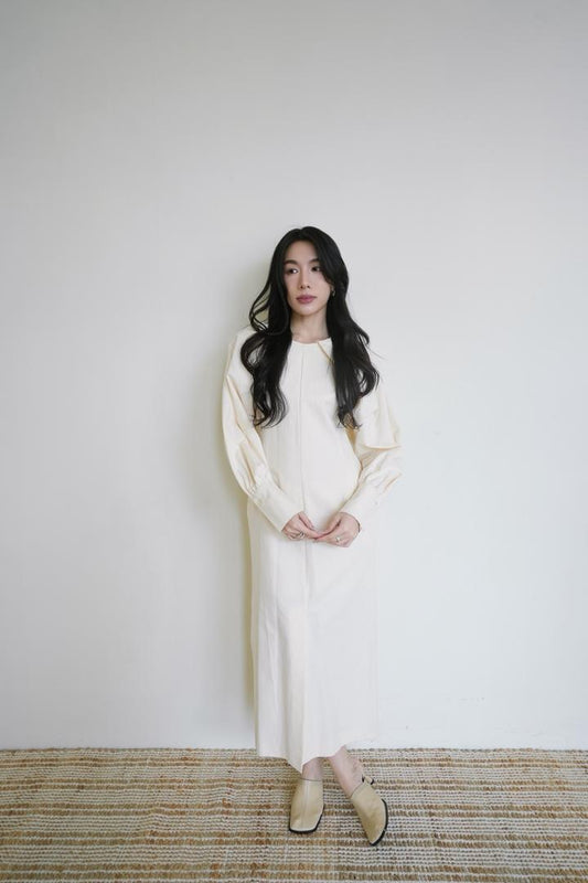 Collar Hem Long Skirt