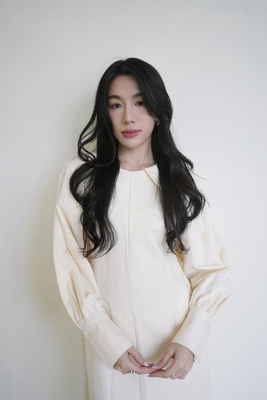 Collar Hem Long Skirt