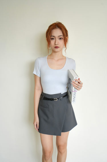 Casual Skirt Pants With Belt