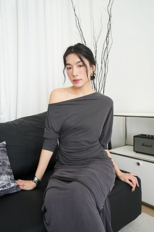 Fitted Stretchy Long Sleeve Dress Set