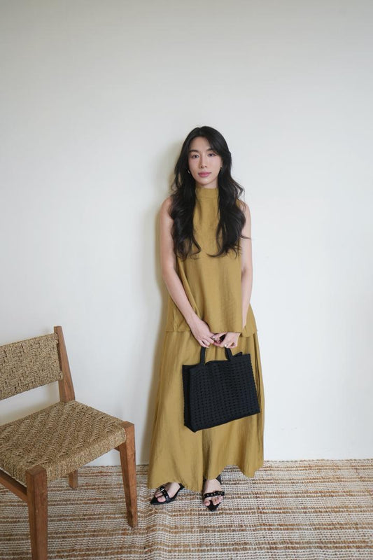 Chiffon Mock-Neck Set