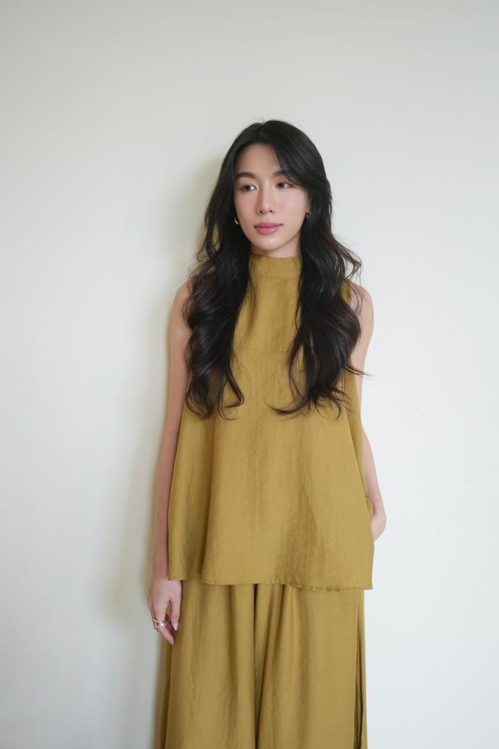 Chiffon Mock-Neck Set