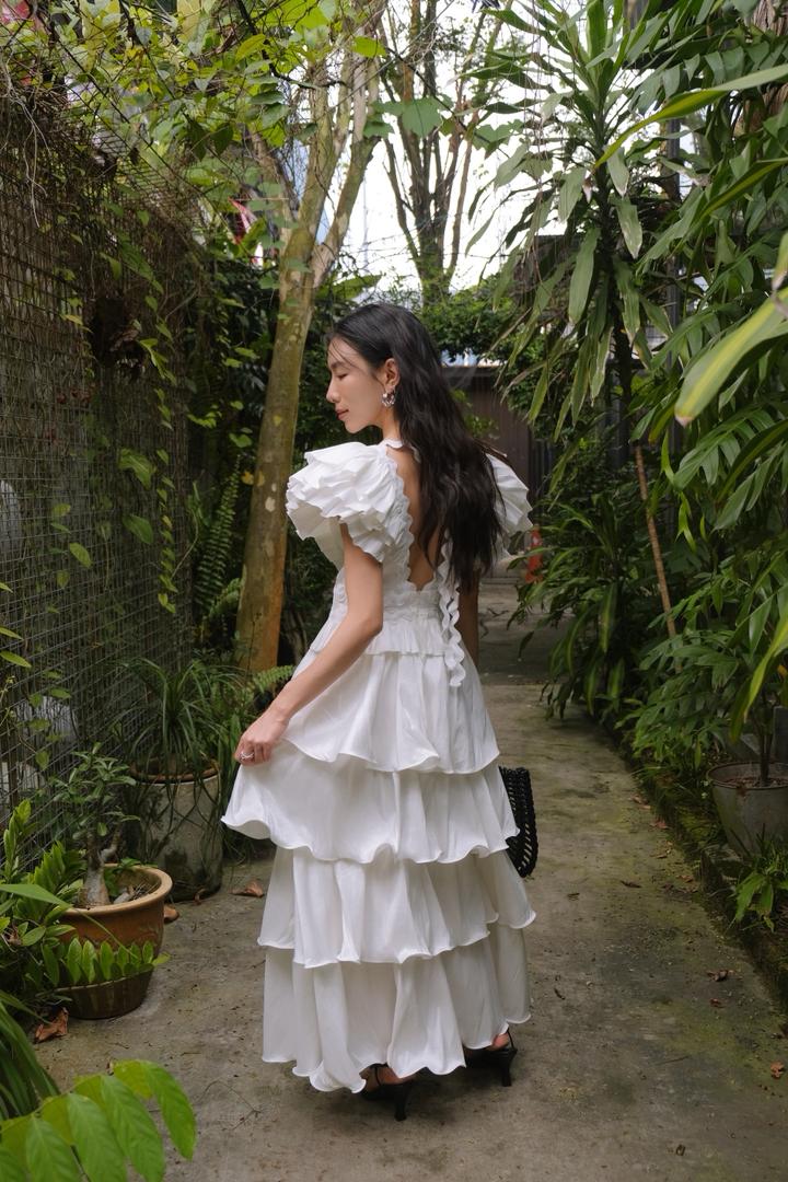 V -Neck Flowy Silhouette Dress