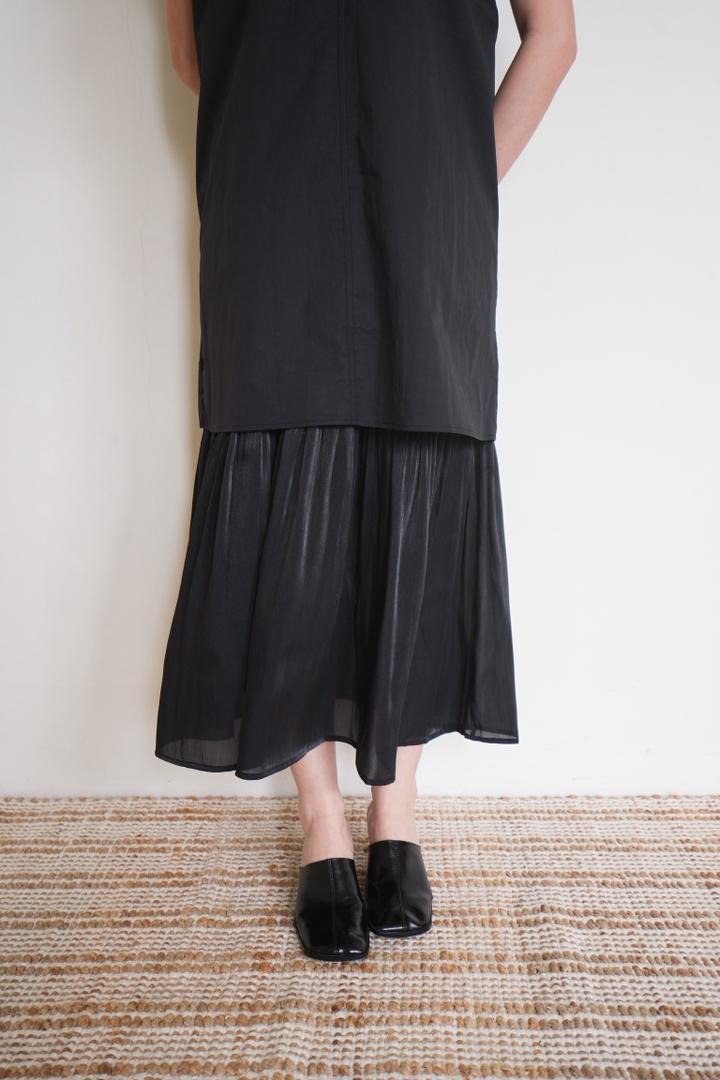 V-neck Layered Sheer Dress