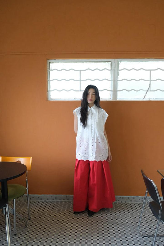 Hollow-Out Breezy Top