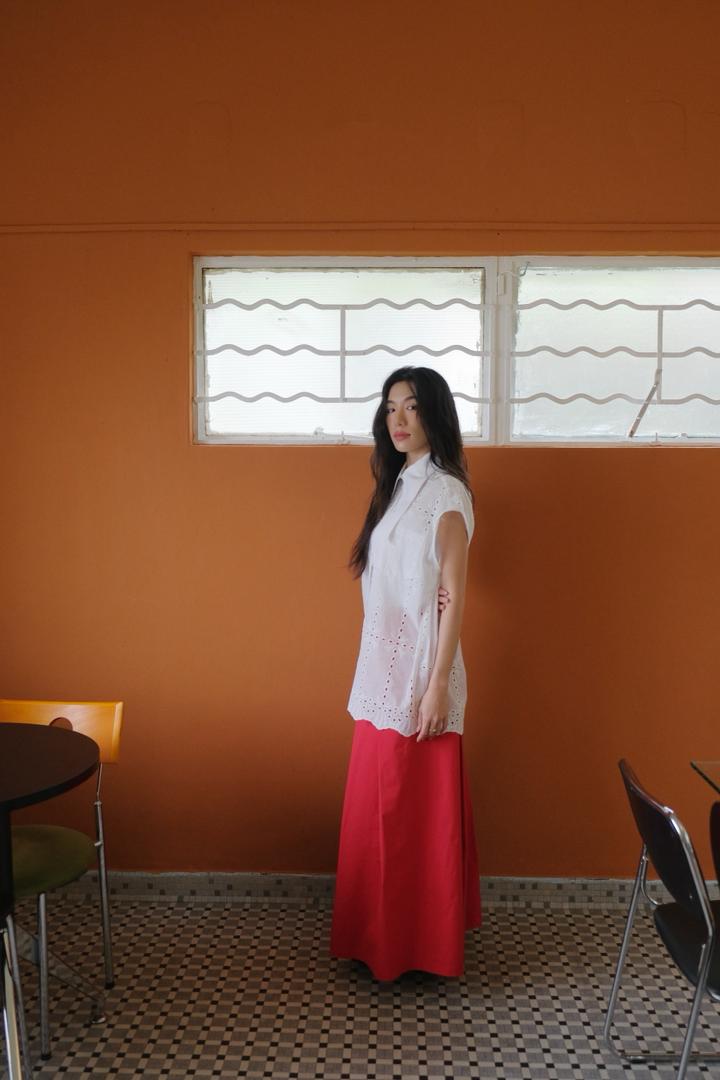 Hollow-Out Breezy Top