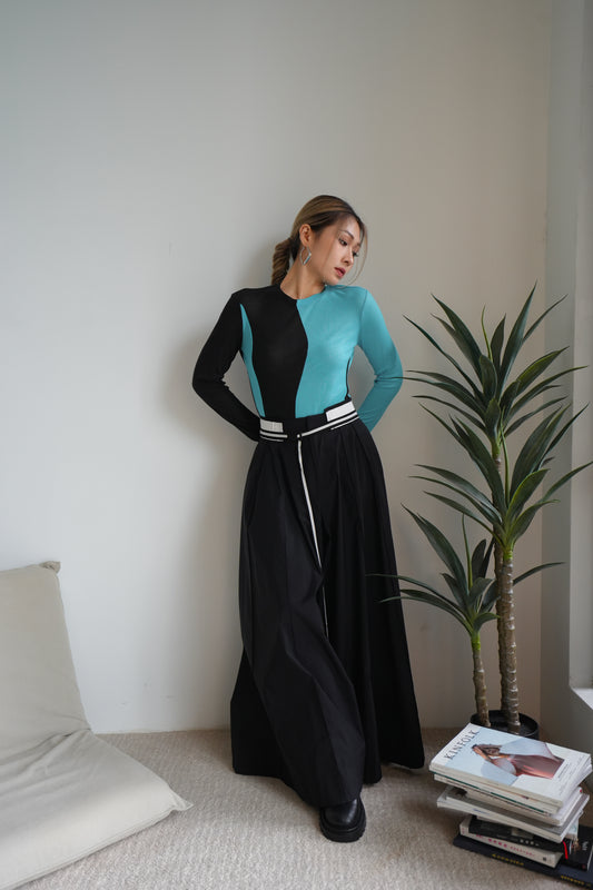 Colourblock Strech Top