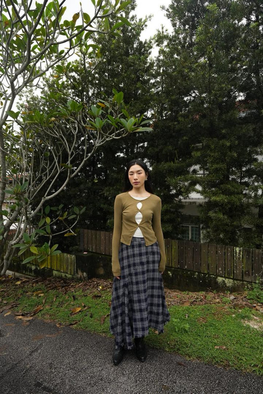 Polka Dot Knit Inner Layer Top