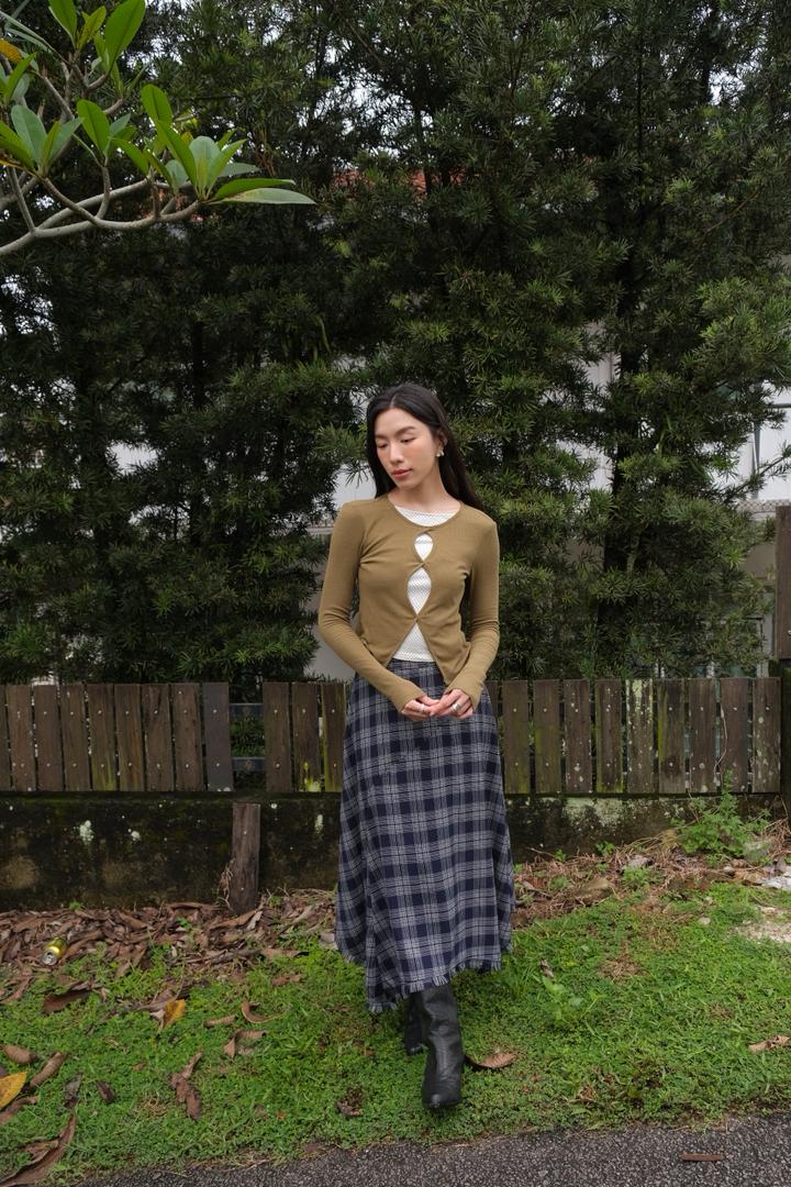 Polka Dot Knit Inner Layer Top