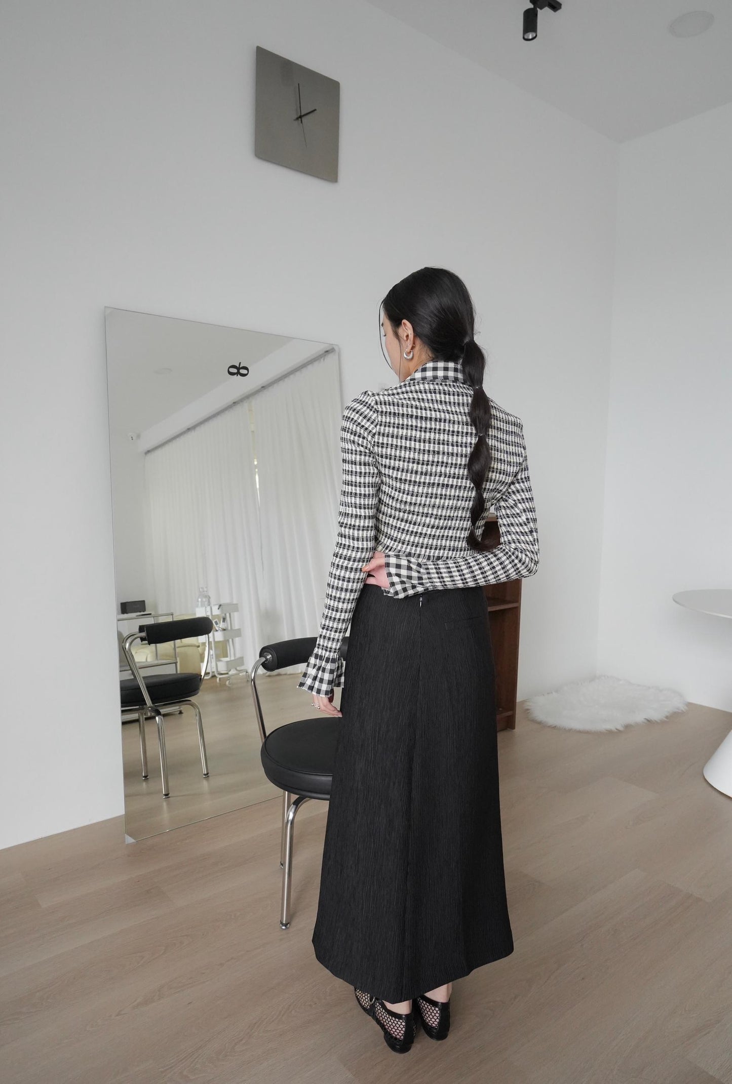 Plaid Stretch Long Sleeve Shirt
