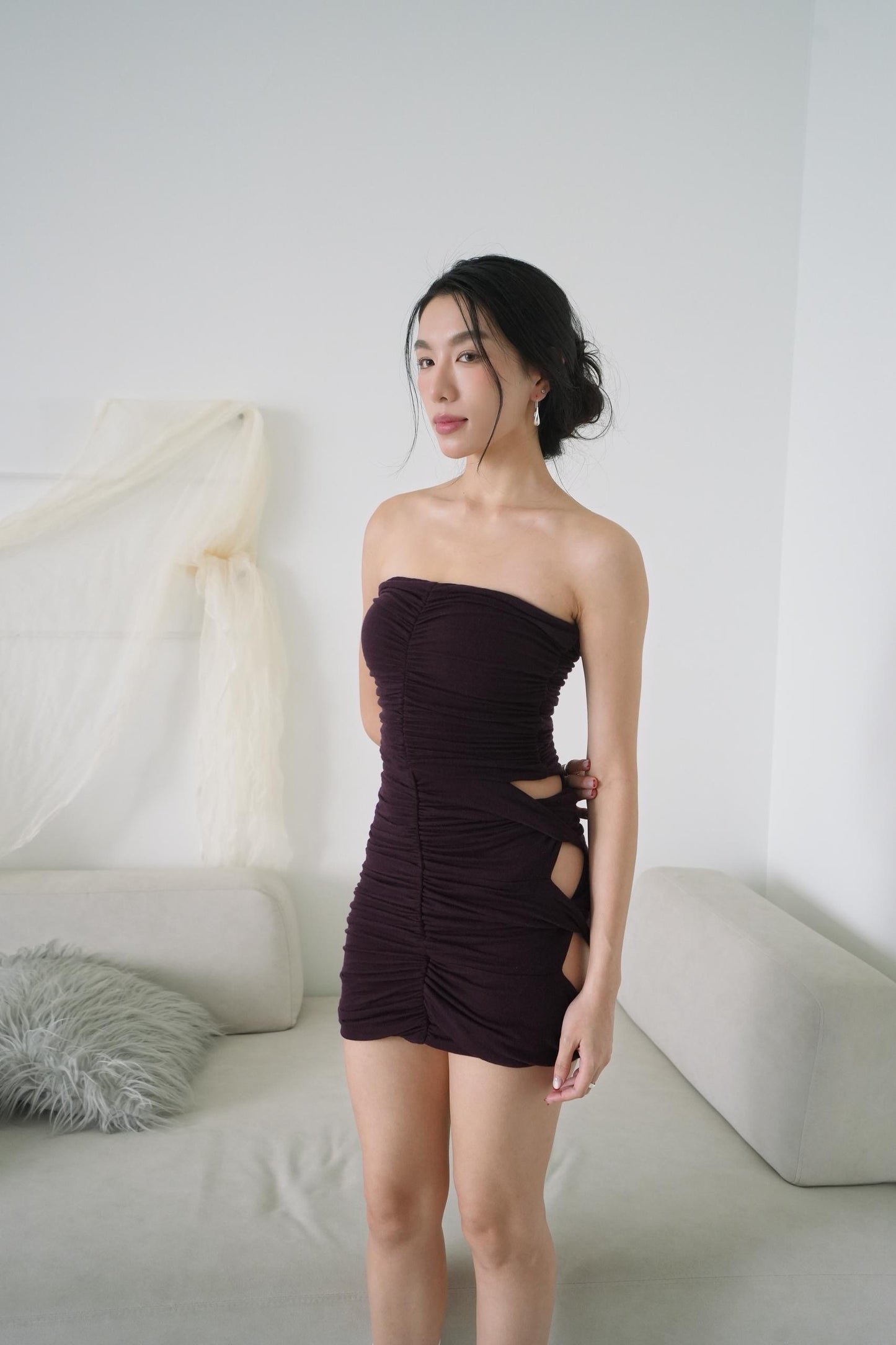 Hollow Slim Tube Dress