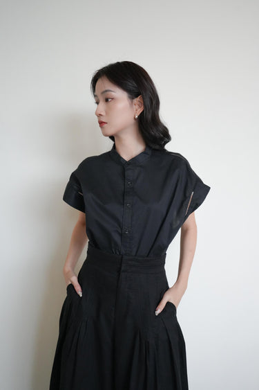 High-Waisted Wide-Leg Trousers