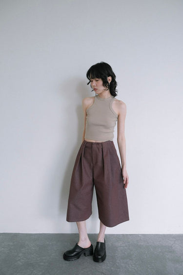 Pleated Bermuda Shorts