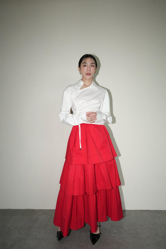 Layered tiered skirt
