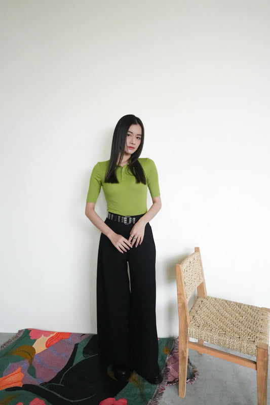 Short Sleeve Collared Top