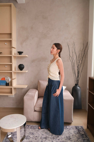Ruched Drawstring Top