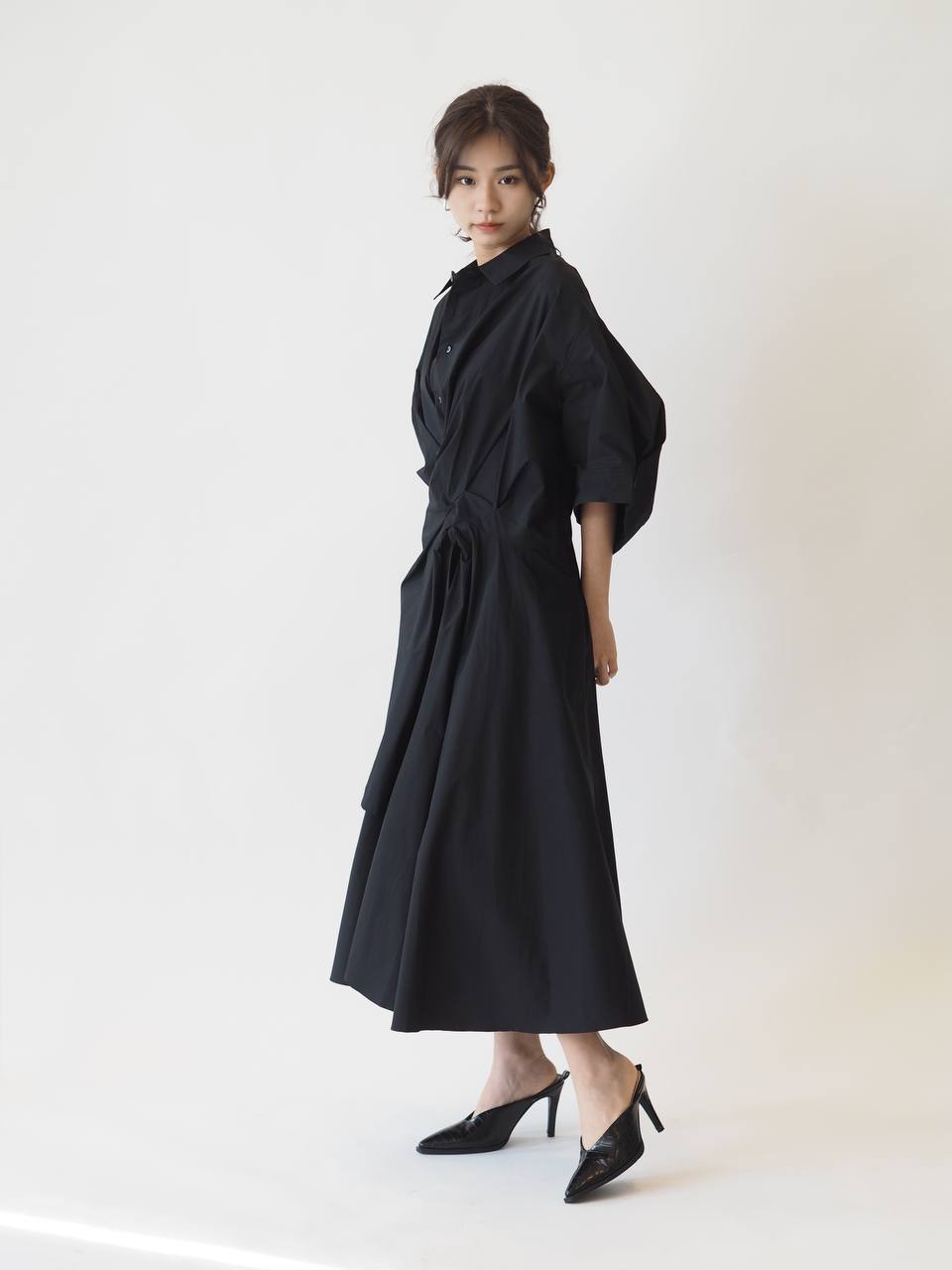 Pleated Shirt Dress