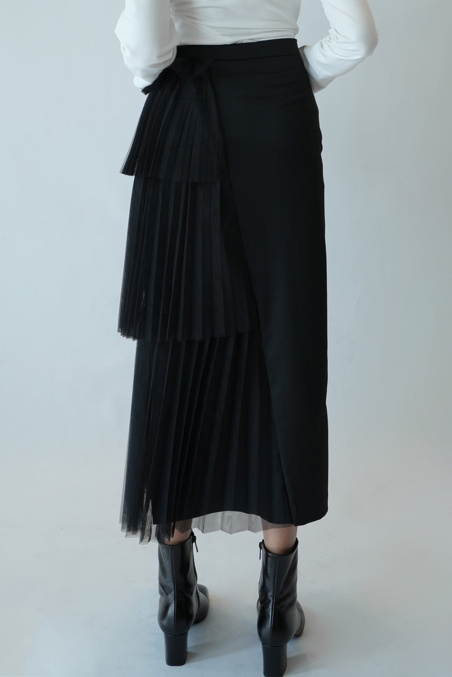 Tiered Mesh Mixi Skirt