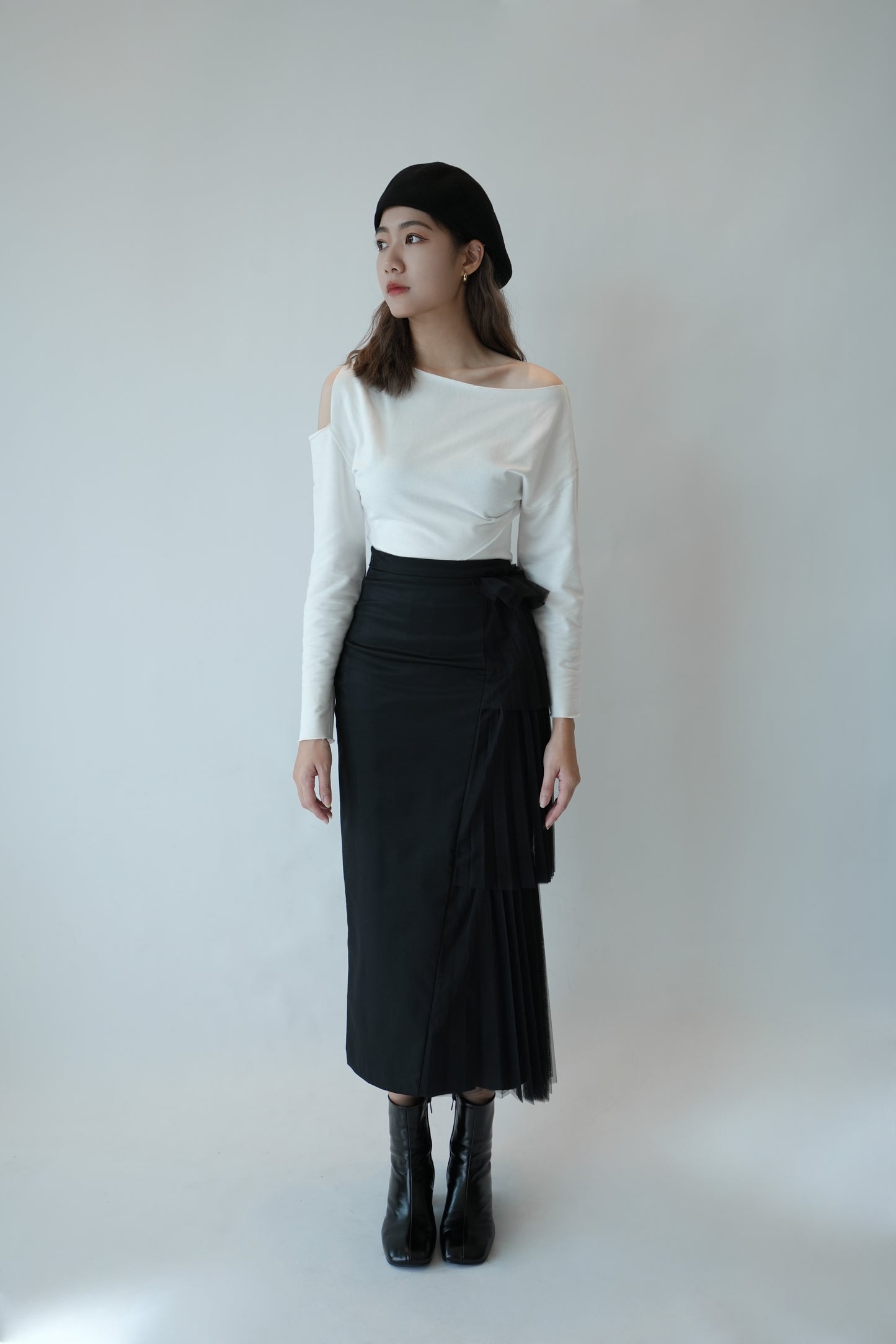 Tiered Mesh Mixi Skirt