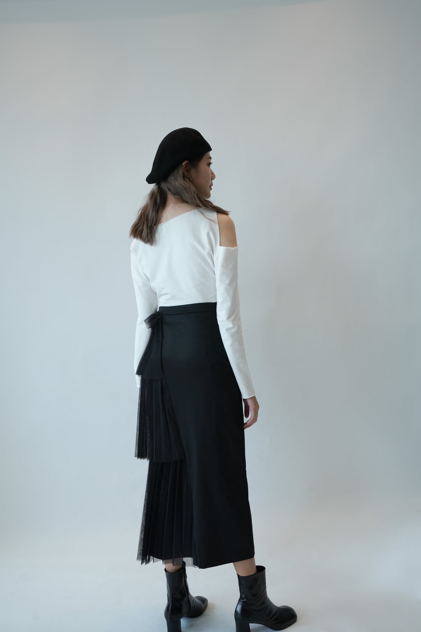 Tiered Mesh Mixi Skirt