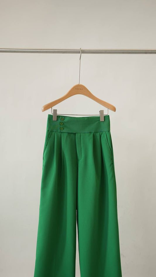 High Waist Straight Trousers