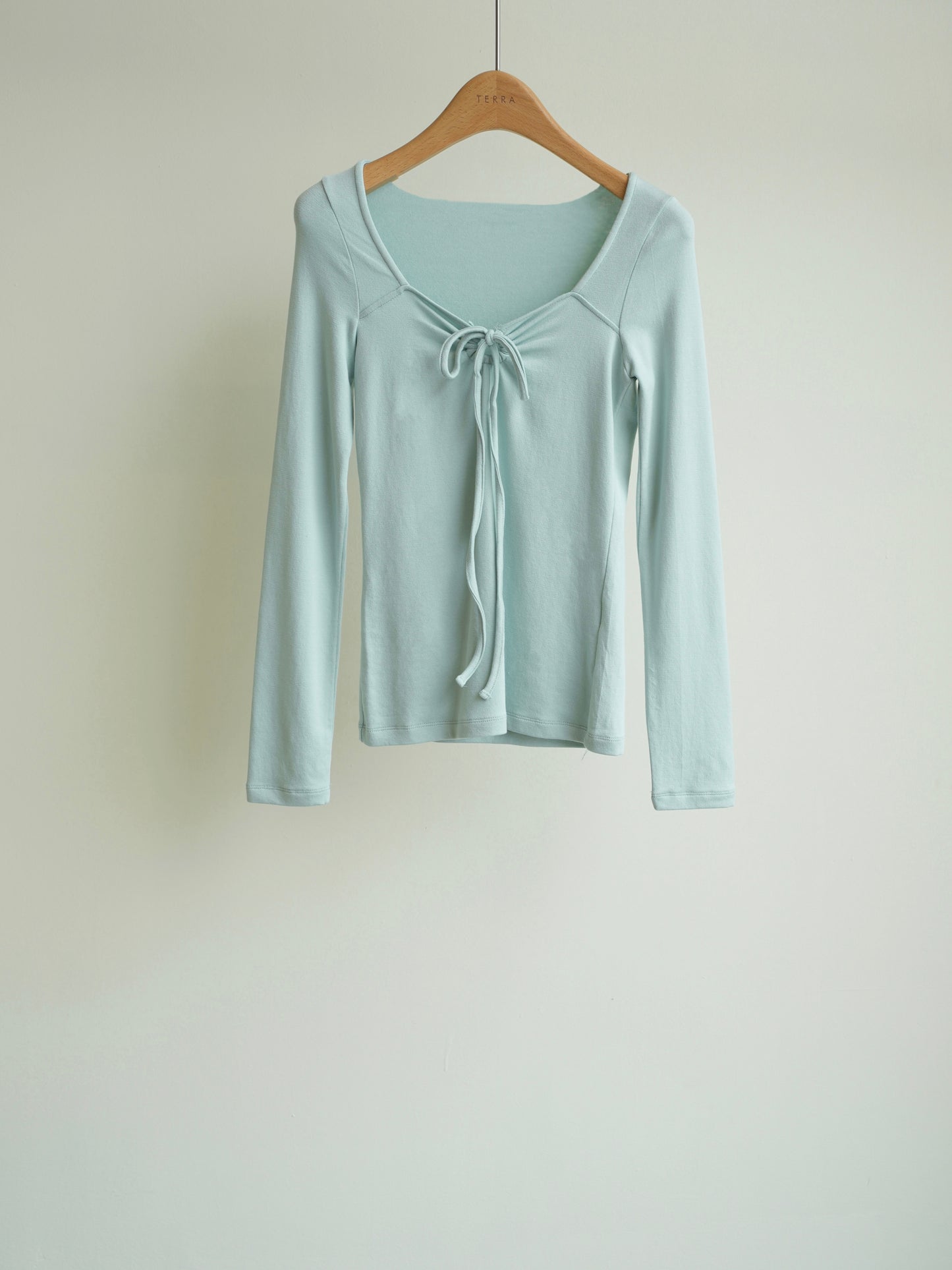 Tie Front Long Sleeve Top