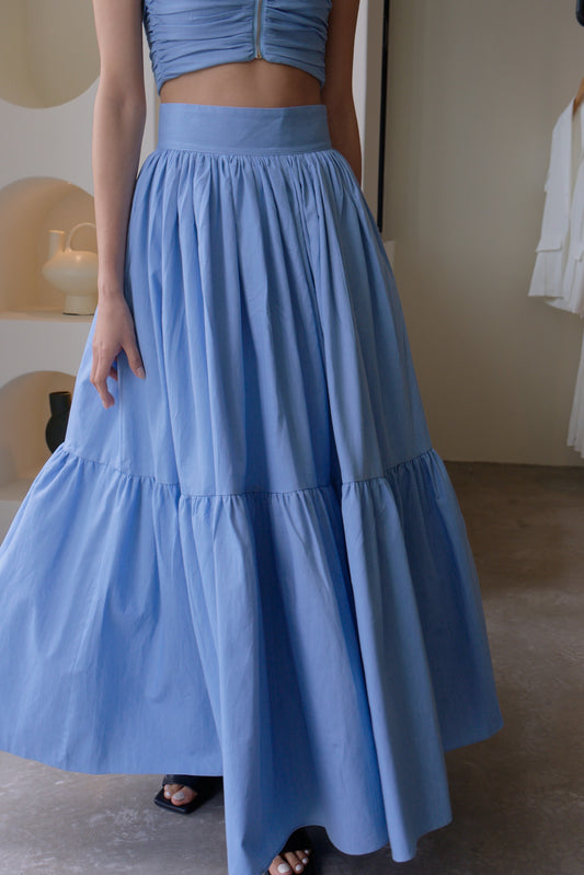 Wrinkle Layer Skirt Set