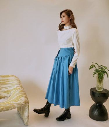High Waist Pleated Skirt