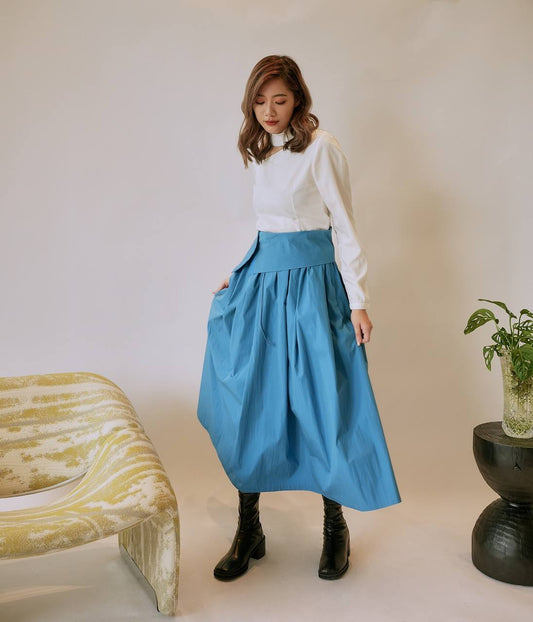 High Waist Pleated Skirt